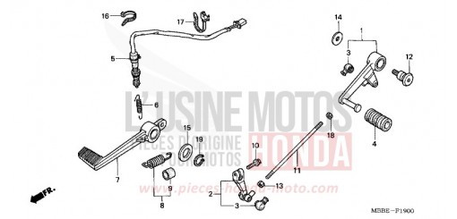 PEDAL VTR1000F6 de 2006