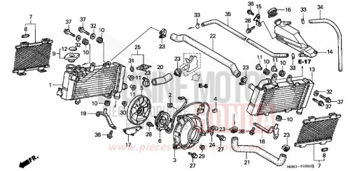 RADIATOR VTR1000FY de 2000