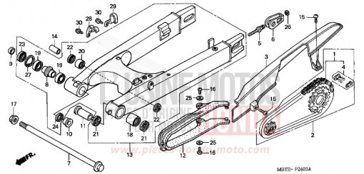 SWINGARM XL1000V2 de 2002