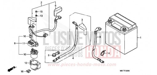 BATTERY XL1000V7 de 2007