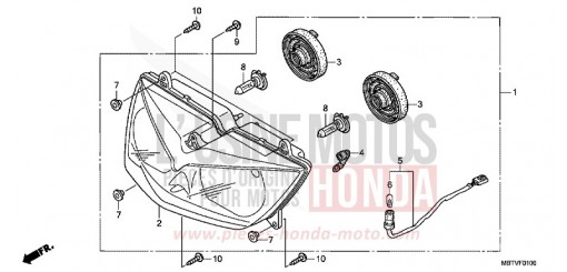 HEADLIGHT XL1000VB de 2011