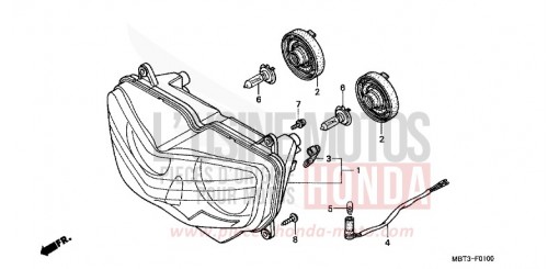 HEADLIGHT XL1000VX de 1999