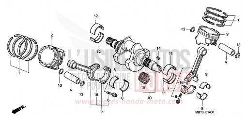 CRANKSHAFT/PISTON XL1000VA5 de 2005