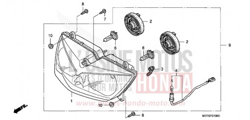 HEADLIGHT XL1000VA5 de 2005