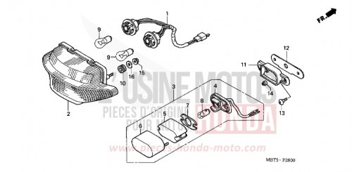 TAILLIGHT XL1000VA6 de 2006