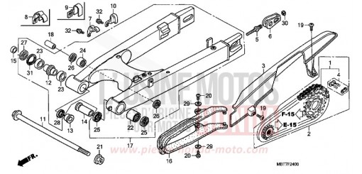 SWINGARM XL1000VA7 de 2007