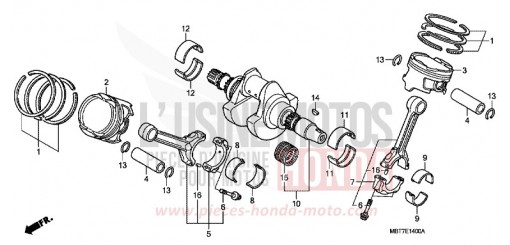 CRANKSHAFT/PISTON XL1000VA9 de 2009