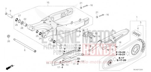 SWINGARM CRF1100AS de 2025