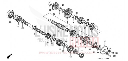 TRANSMISSION XR125L4 de 2004