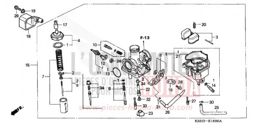 CARBURETOR XR125L5 de 2005