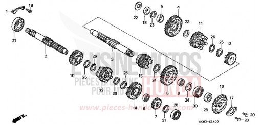 TRANSMISSION XLR125RW de 1998