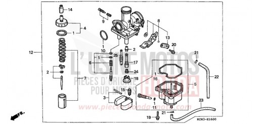 CARBURETOR XLR125RW de 1998