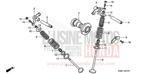 CAMSHAFT/VALVE XLR125RW de 1998