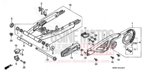 SWINGARM XLR125RW de 1998