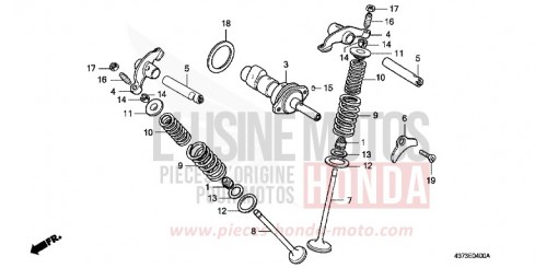 CAMSHAFT/VALVE XL125SC de 1982