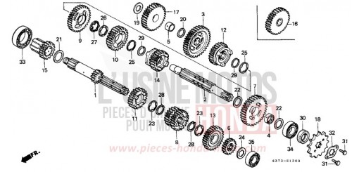 TRANSMISSION XL125SZ de 1979