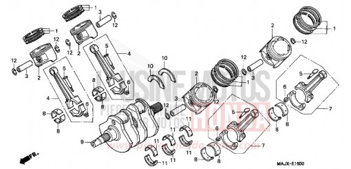 CRANKSHAFT/PISTON ST1100AX de 1999