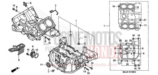 CRANKCASE ST1100AY de 2000