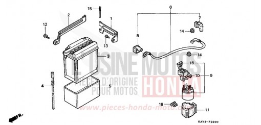 BATTERY NX125K de 1989