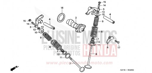 CAMSHAFT/VALVE NX125S de 1995