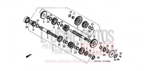 TRANSMISSION NX125S de 1995