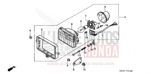 HEADLIGHT NX125S de 1995
