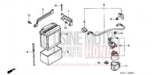 BATTERY NX125V de 1997