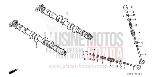 CAMSHAFT/VALVE CBR1100XX1 de 2001