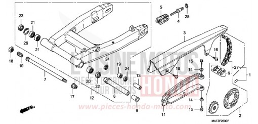SWINGARM CBR1100XX2 de 2002