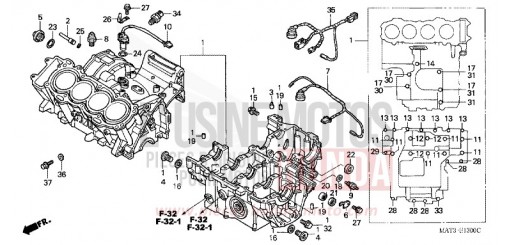 CRANKCASE CBR1100XX2 de 2002