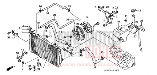 RADIATOR CBR1100XX5 de 2005