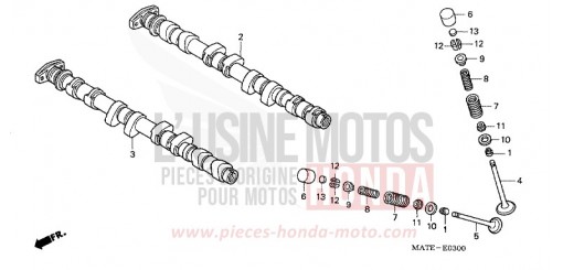 CAMSHAFT/VALVE CBR1100XX5 de 2005