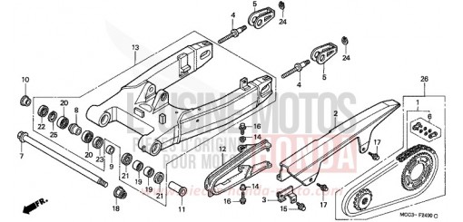 SWINGARM CB1100SF1 de 2001