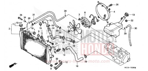 RADIATOR CB1100SF1 de 2001