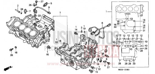 CRANKCASE CB1100SFY de 2000
