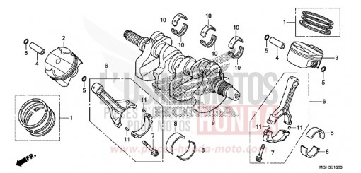 CRANKSHAFT/PISTON VFR1200XDD de 2013
