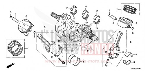 CRANKSHAFT/PISTON VFR1200XDE de 2014
