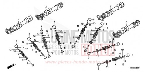 CAMSHAFT/VALVE ST1300A9 de 2009