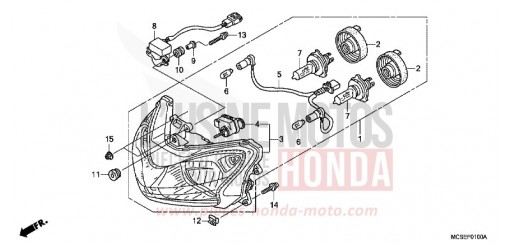 HEADLIGHT ST1300A9 de 2009