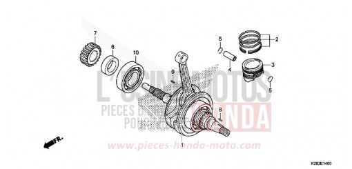 CRANKSHAFT/PISTON CRF125FK de 2019