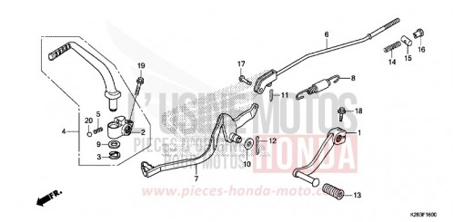 PEDAL CRF125FK de 2019