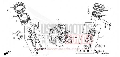 CRANKSHAFT/PISTON VT1300CXA de 2010