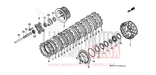 CLUTCH GL1500J de 1988