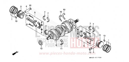 CRANKSHAFT/PISTON GL1500J de 1988
