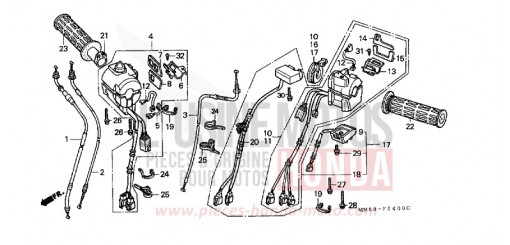 SWITCH/CABLE GL1500L de 1990