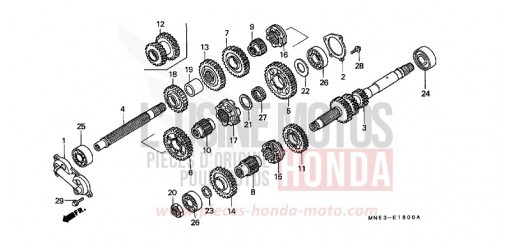 TRANSMISSION GL1500L de 1990