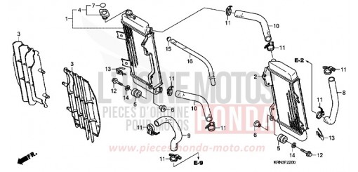 RADIATOR CRF250R5 de 2005