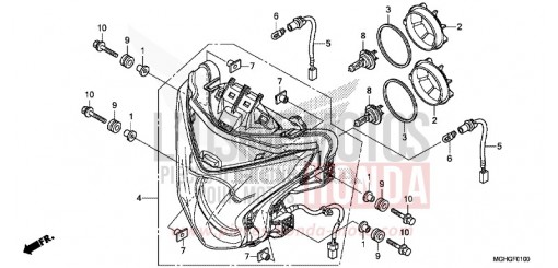 HEADLIGHT VFR1200XDLG de 2016