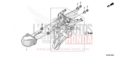 TAILLIGHT VFR1200XE de 2014