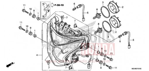 HEADLIGHT VFR1200XE de 2014